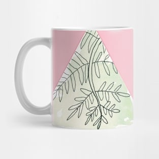 Fern on Green Watercolor Triangle Mug